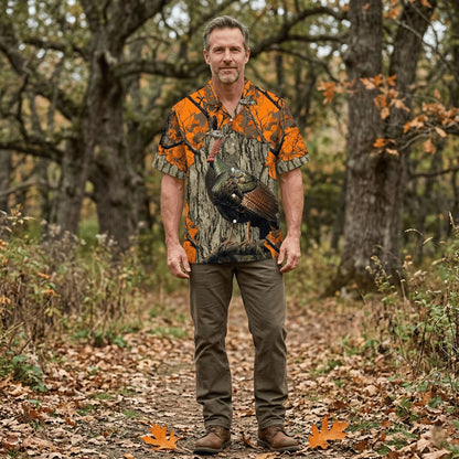 Turkey Hunter Hawaiian Shirt, custom shirt gift for men (view 4)