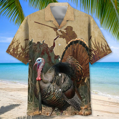 Turkey Hunting Hawaiian Shirt, custom shirt gift for men