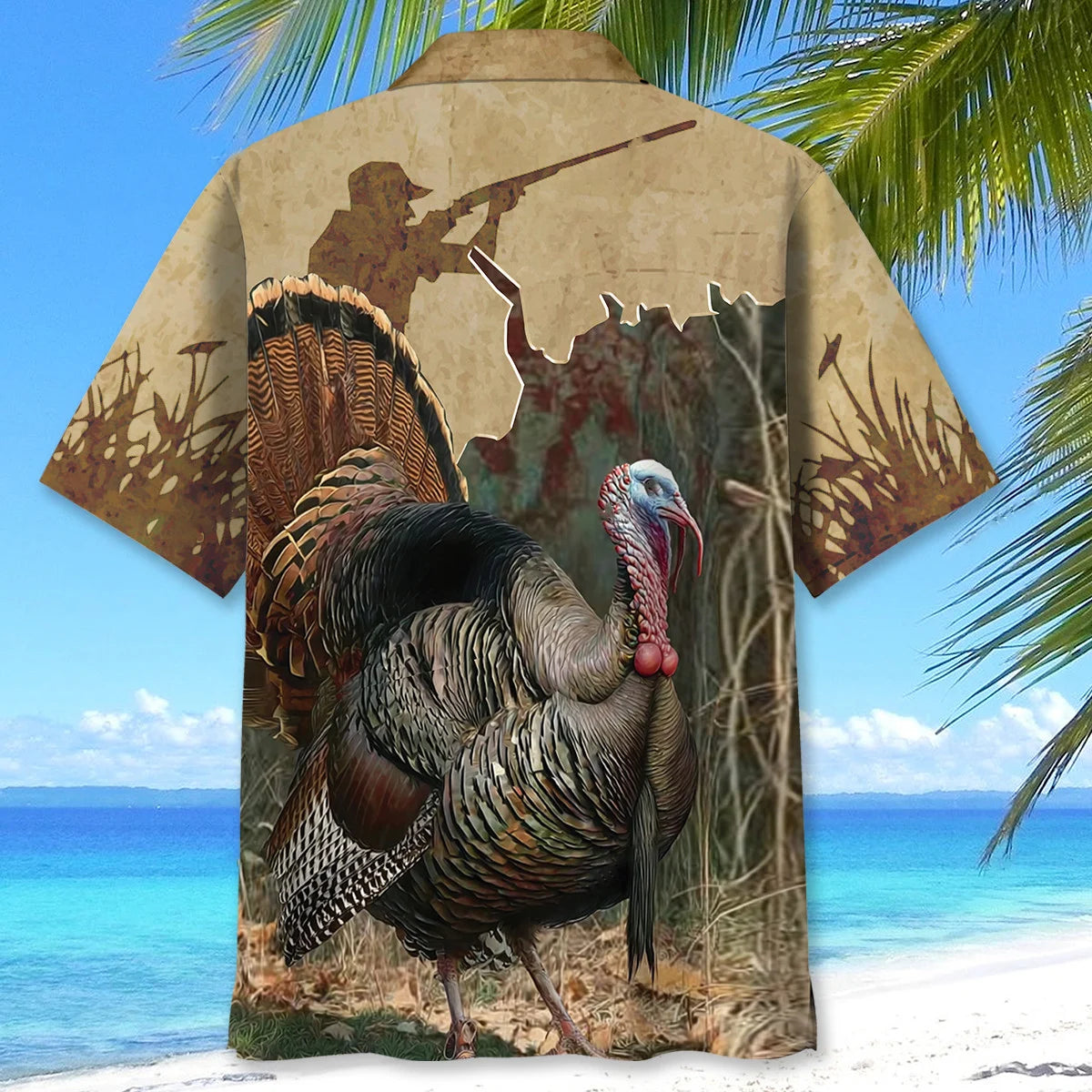 Turkey Hunting Hawaiian Shirt, custom shirt gift for men (view 3)