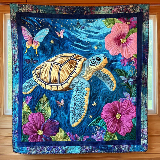 Turtle Bloom Quilt Blanket