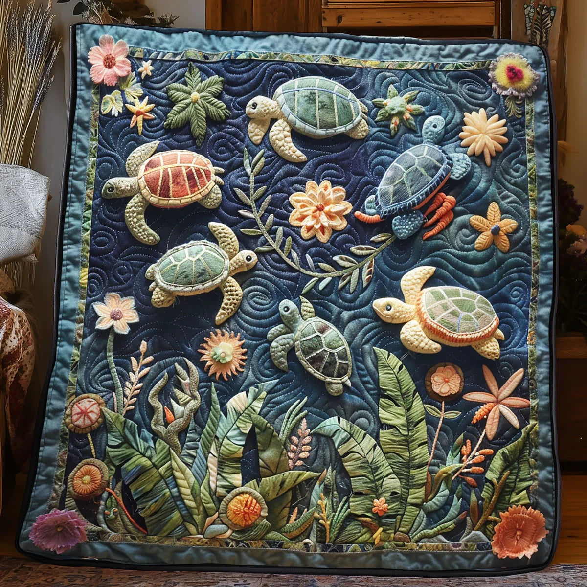 Turtle Dream Quilt Blanket
