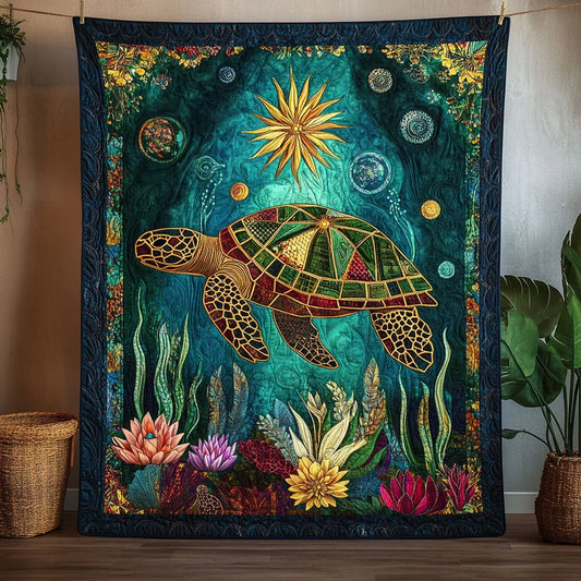 Turtle Harmony Quilt Blanket