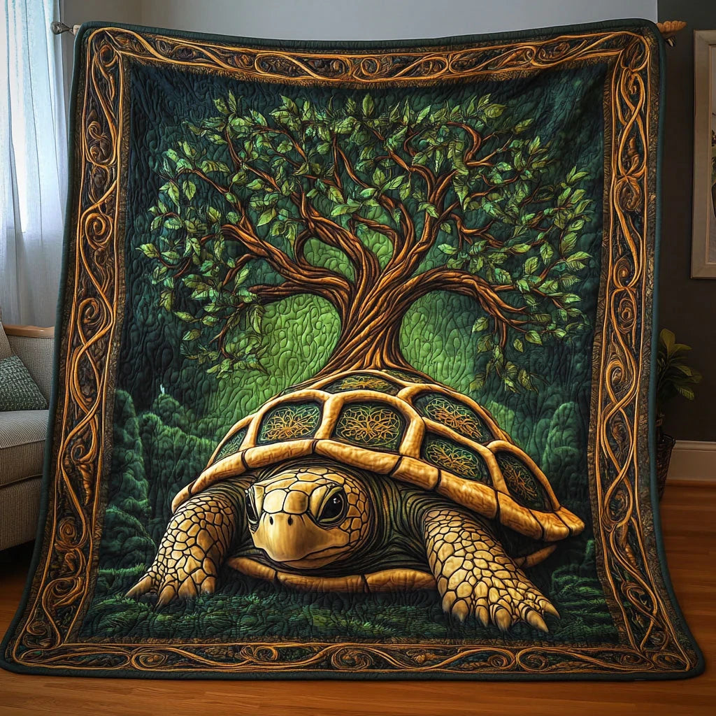 Turtle & Tree Of Life Quilt Blanket