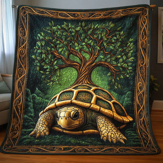 Turtle & Tree Of Life Quilt Blanket