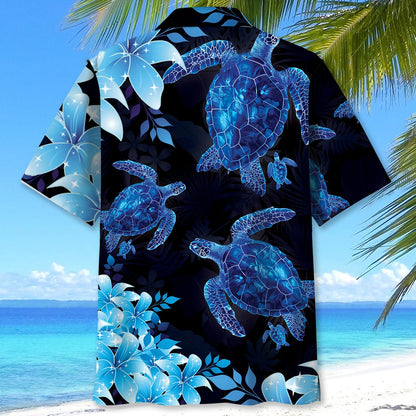 Turtle Hibiscus Hawaiian Shirt, custom shirt gift for men (view 3)