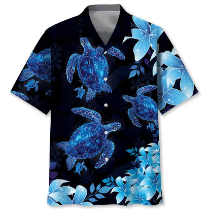 Turtle Hibiscus Hawaiian Shirt, custom shirt gift for men (view 4)