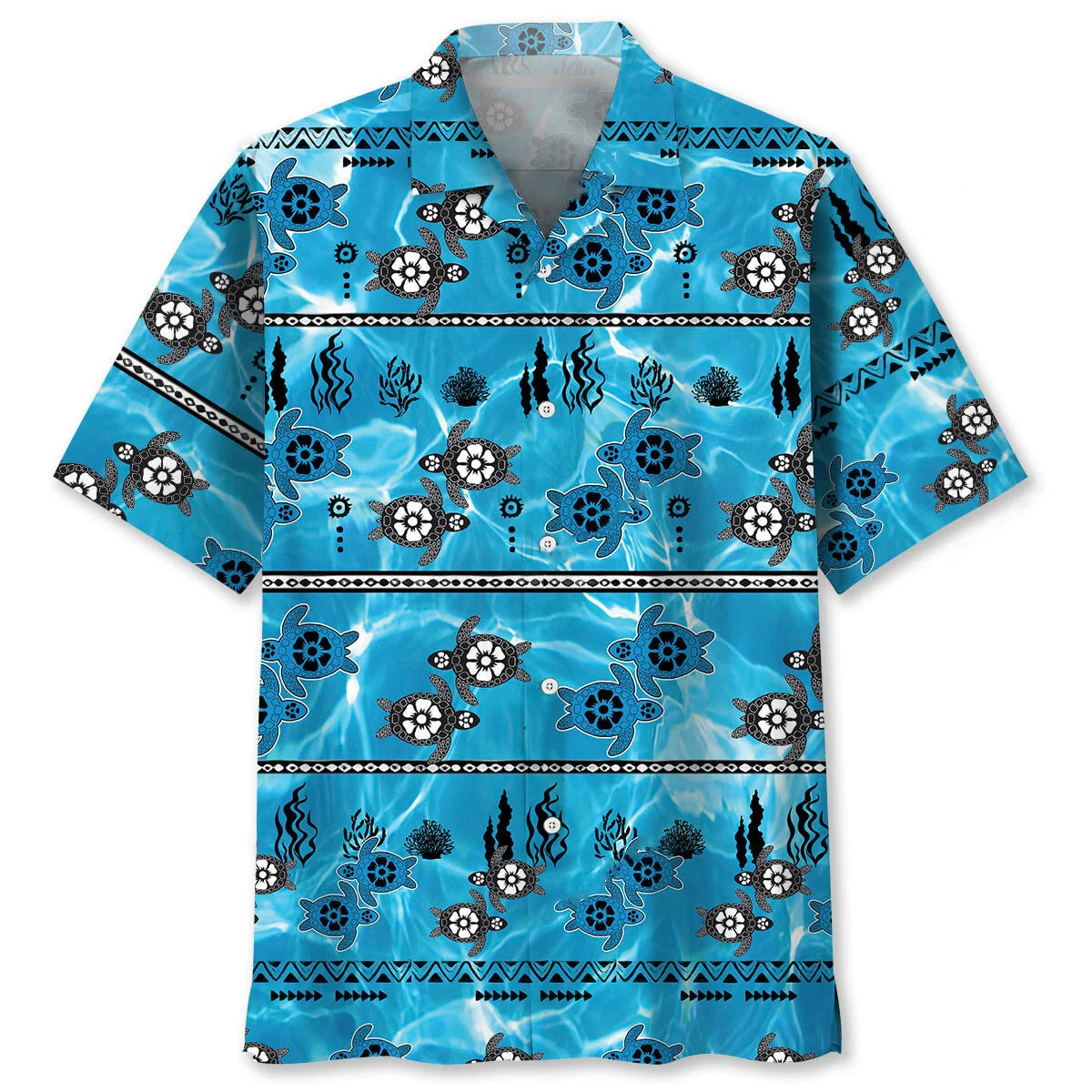 Turtle Light Hawaiian Shirt, custom shirt gift for men (view 2)