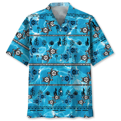 Turtle Light Hawaiian Shirt, custom shirt gift for men (view 2)