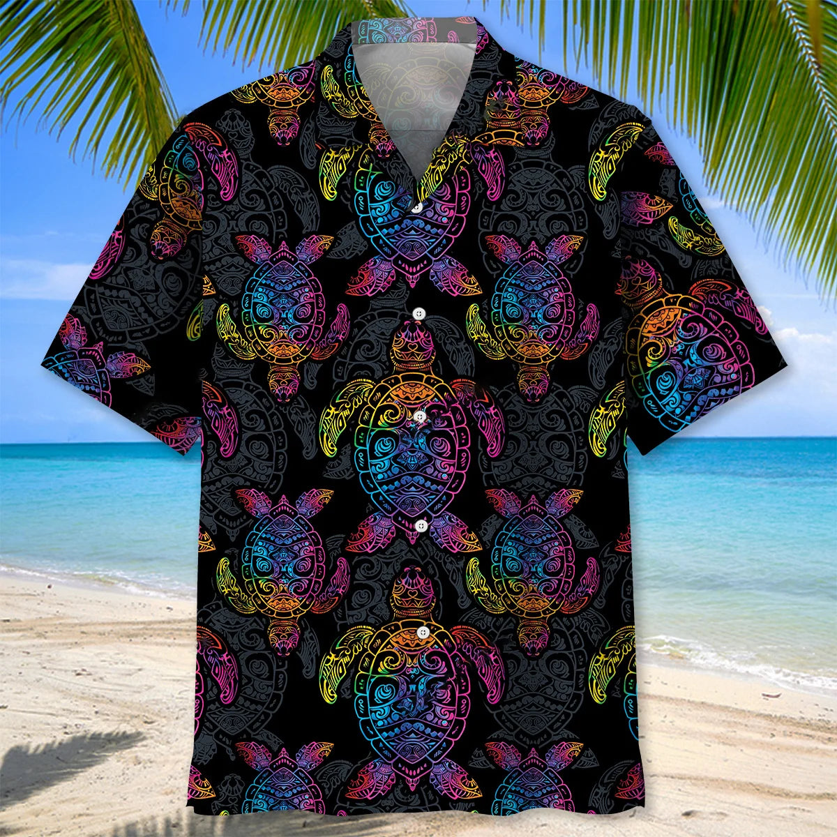 Turtle Polynesian Hawaiian Shirt, custom shirt gift for men