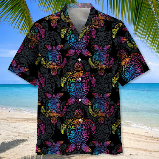 Turtle Polynesian Hawaiian Shirt, custom shirt gift for men