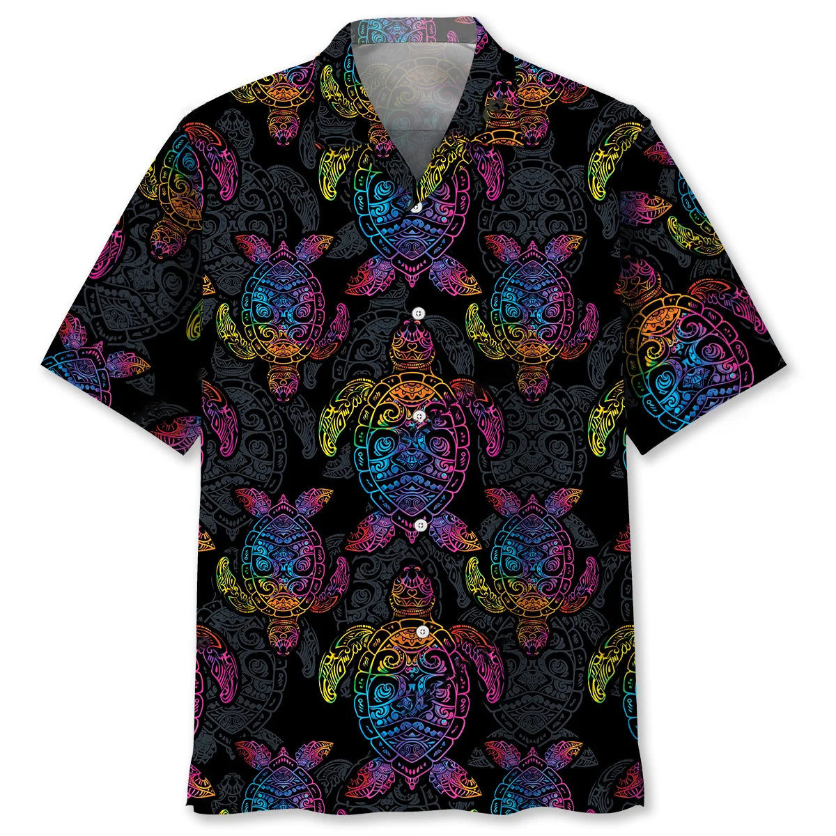 Turtle Polynesian Hawaiian Shirt, custom shirt gift for men (view 4)