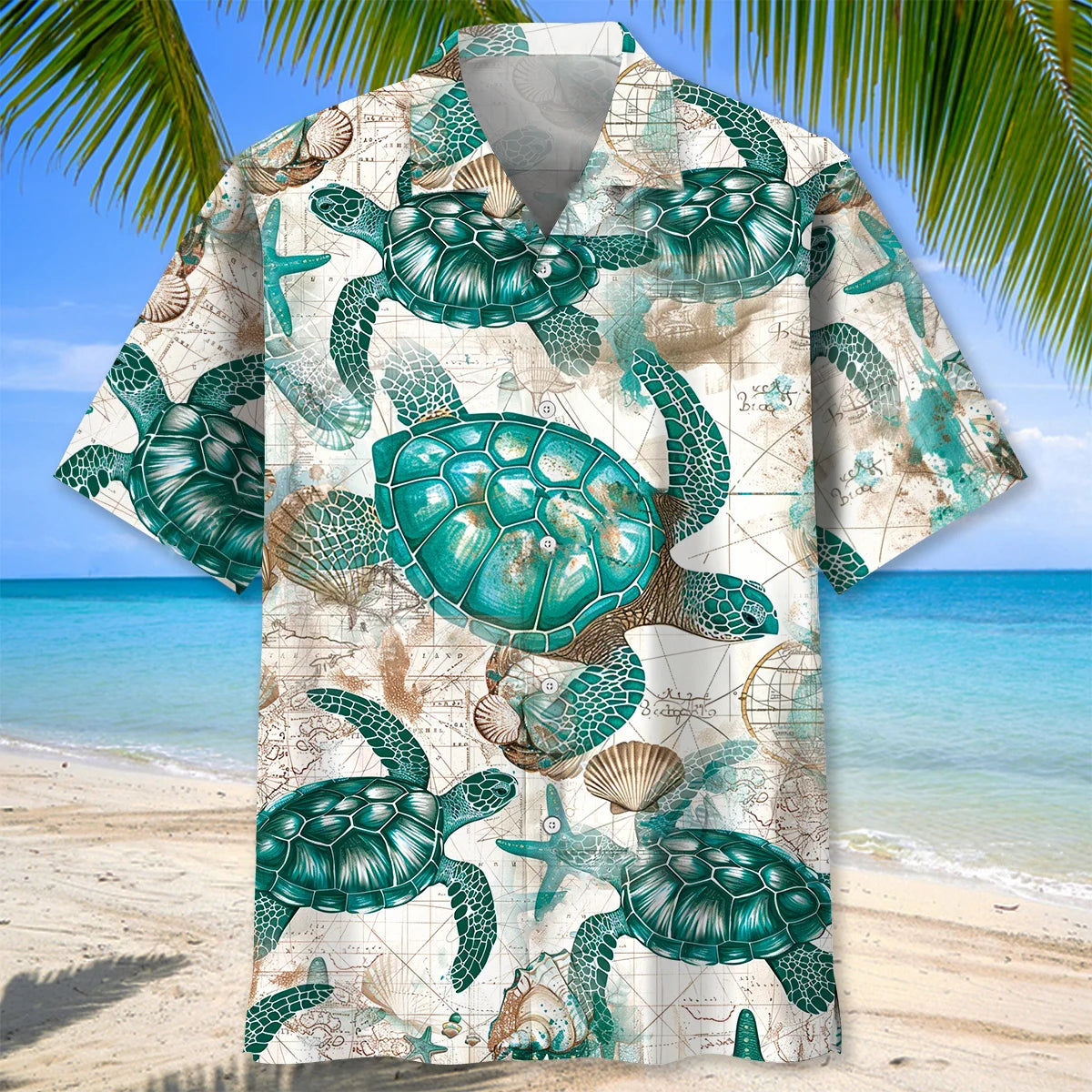 Turtle Vintage Hawaiian Shirt, custom shirt gift for men