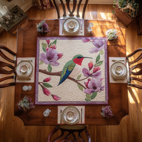 Twilight Hummer Quilted Table Topper