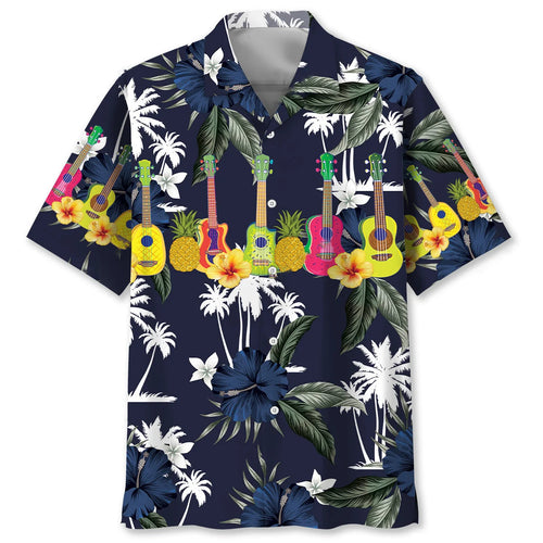 Ukulele Nature Hawaiian Shirt, custom shirt gift for men