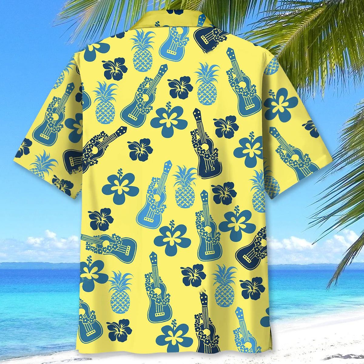 Ukulele Pineapple Hawaiian Shirt, custom shirt gift for men (view 3)