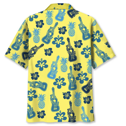 Ukulele Pineapple Hawaiian Shirt, custom shirt gift for men (view 4)