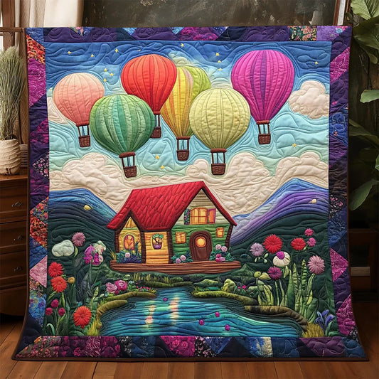Up In The Clouds Quilt Blanket