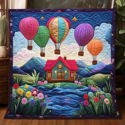 Up In The Clouds Quilt Blanket