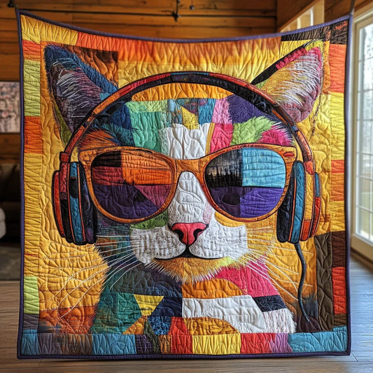 Urban Groove Cat Quilt Blanket