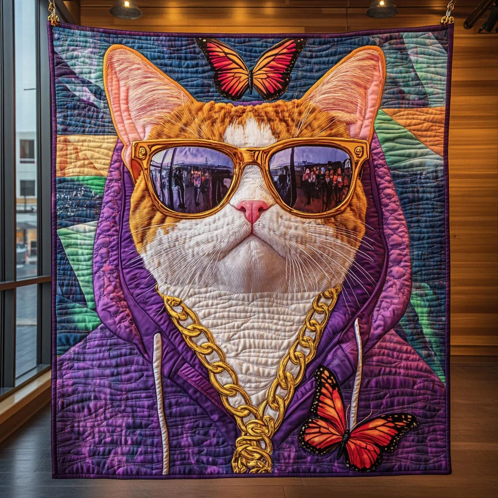 Urban Meow Quilt Blanket