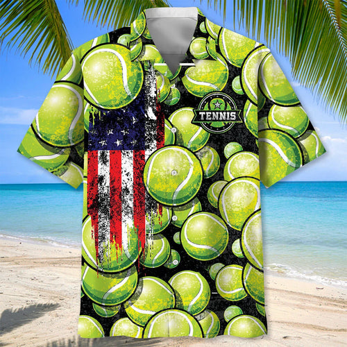 Us Tennis Hawaiian Shirt, custom shirt gift for men