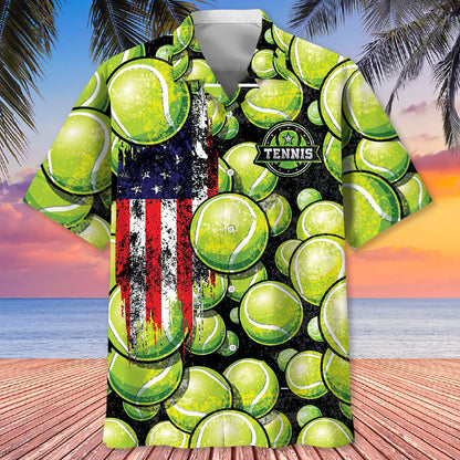 Us Tennis Hawaiian Shirt, custom shirt gift for men (view 2)