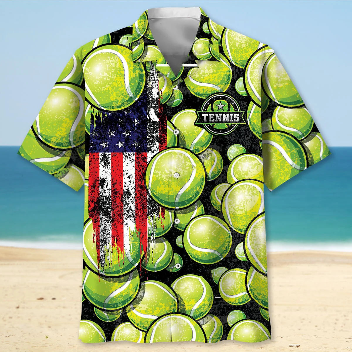Us Tennis Hawaiian Shirt, custom shirt gift for men (view 3)