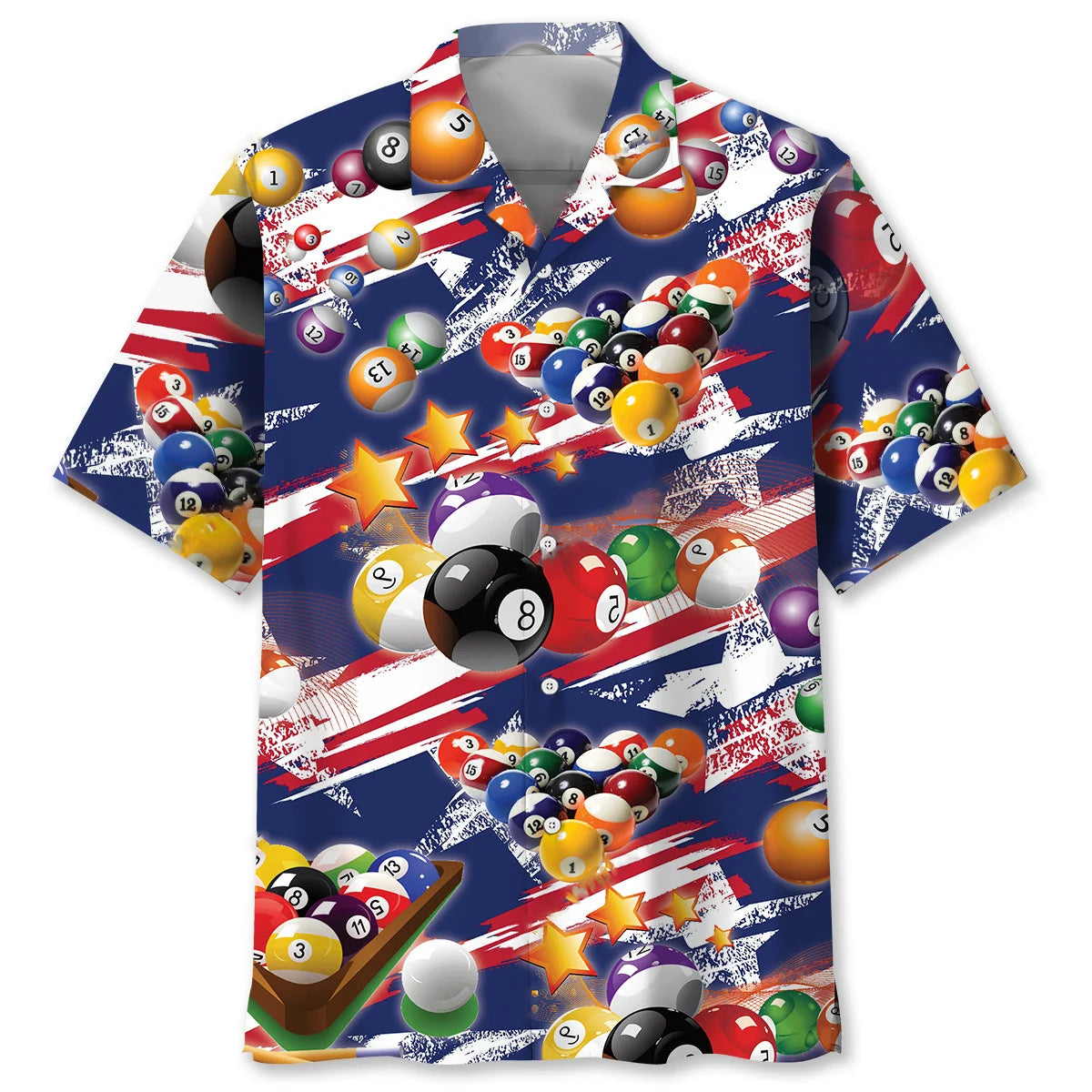 Usa Billiards Hawaiian Shirt, patriotic gift for 4th of July