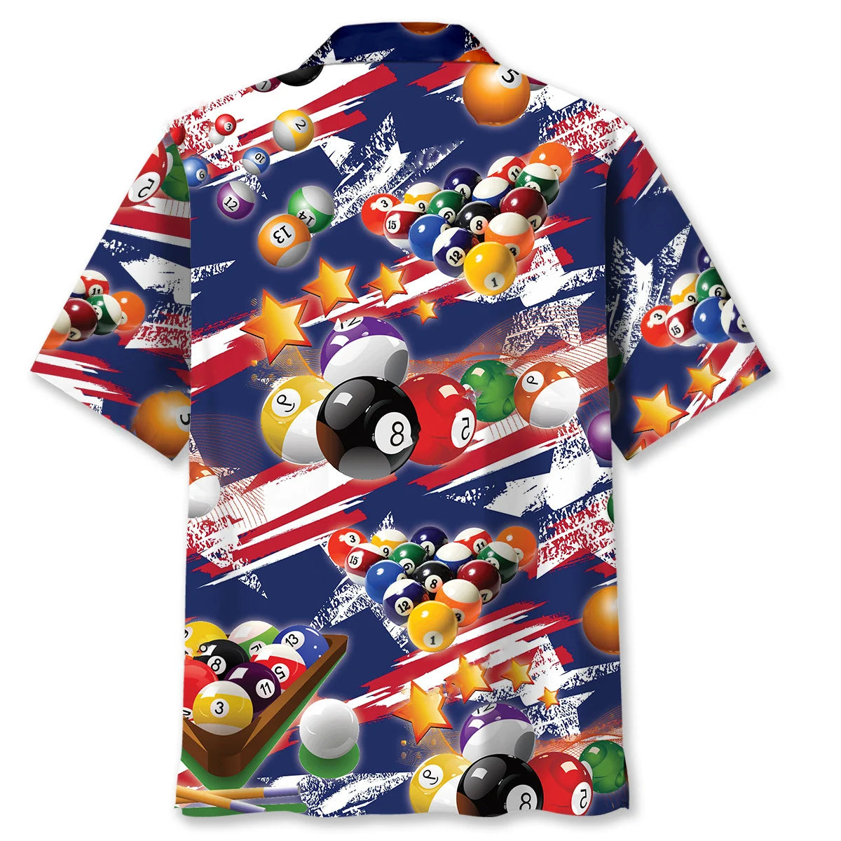 Usa Billiards Hawaiian Shirt, patriotic gift for 4th of July (view 3)