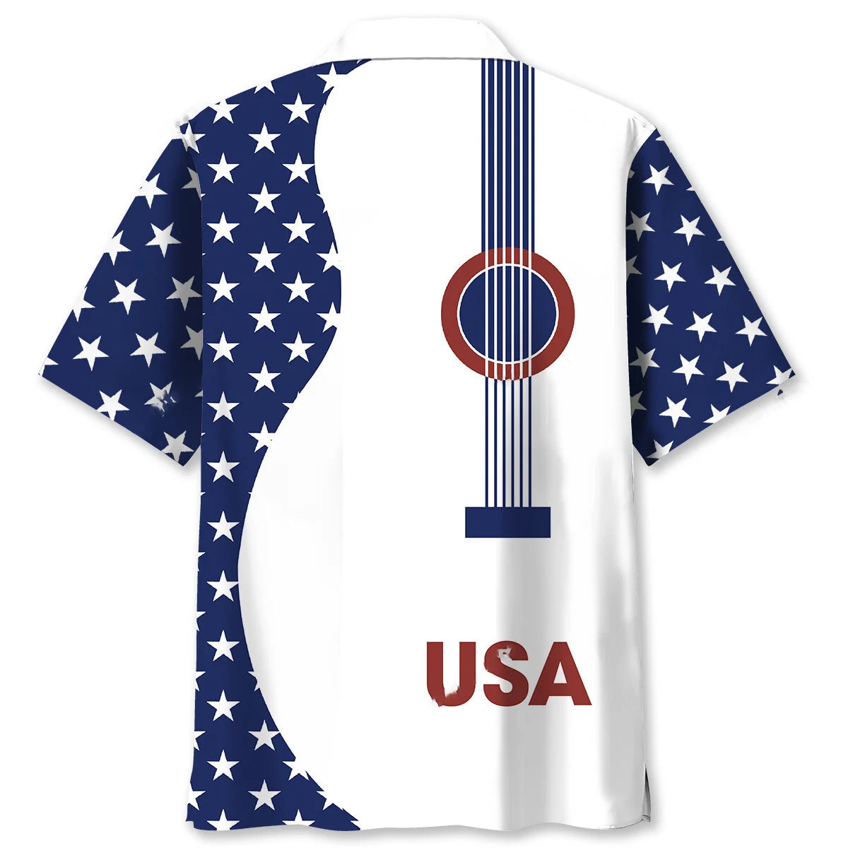 Usa Guitar Hawaiian Shirt, patriotic gift for 4th of July (view 2)