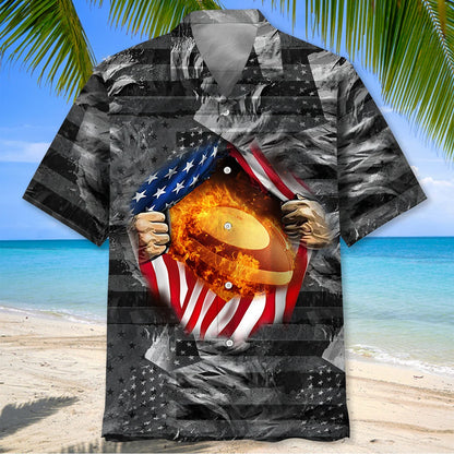 Usa Rugby Fire Hawaiian Shirt, patriotic gift for 4th of July (view 2)