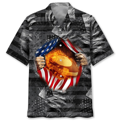 Usa Rugby Fire Hawaiian Shirt, patriotic gift for 4th of July (view 4)
