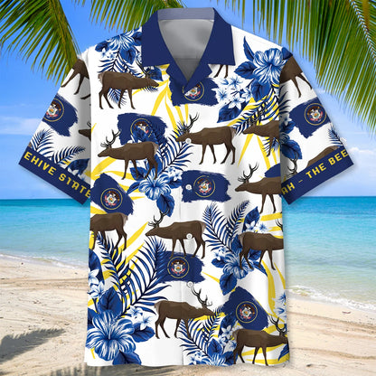 Utah Proud the Beehive State Hawaiian Shirt, custom shirt gift for men