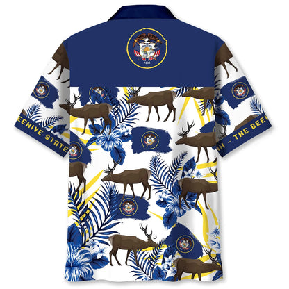 Utah Proud the Beehive State Hawaiian Shirt, custom shirt gift for men (view 2)