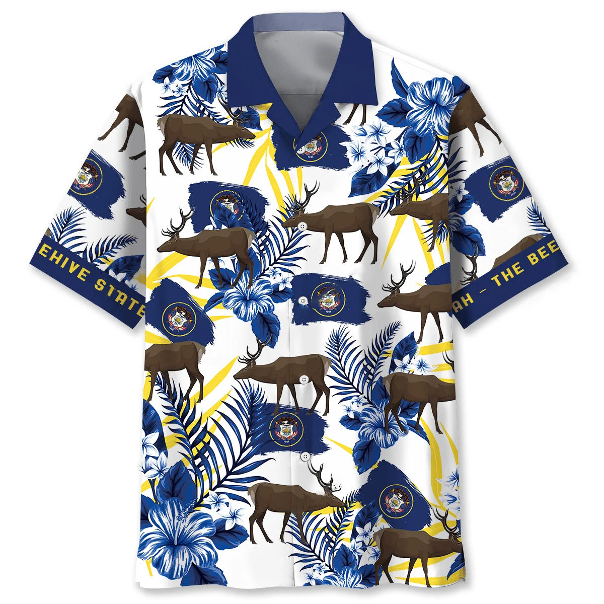 Utah Proud the Beehive State Hawaiian Shirt, custom shirt gift for men (view 4)