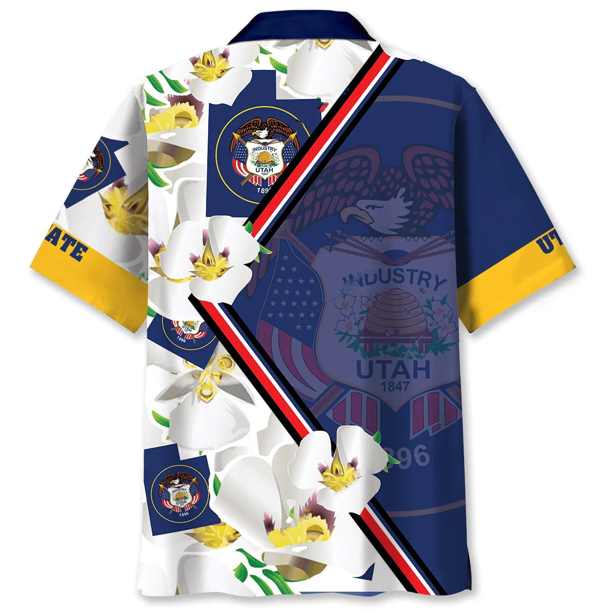 Utah State Funny Hawaiian Shirt, custom shirt gift for men (view 2)
