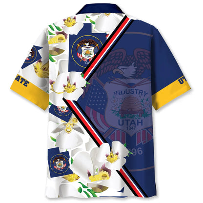 Utah State Funny Hawaiian Shirt, custom shirt gift for men (view 2)