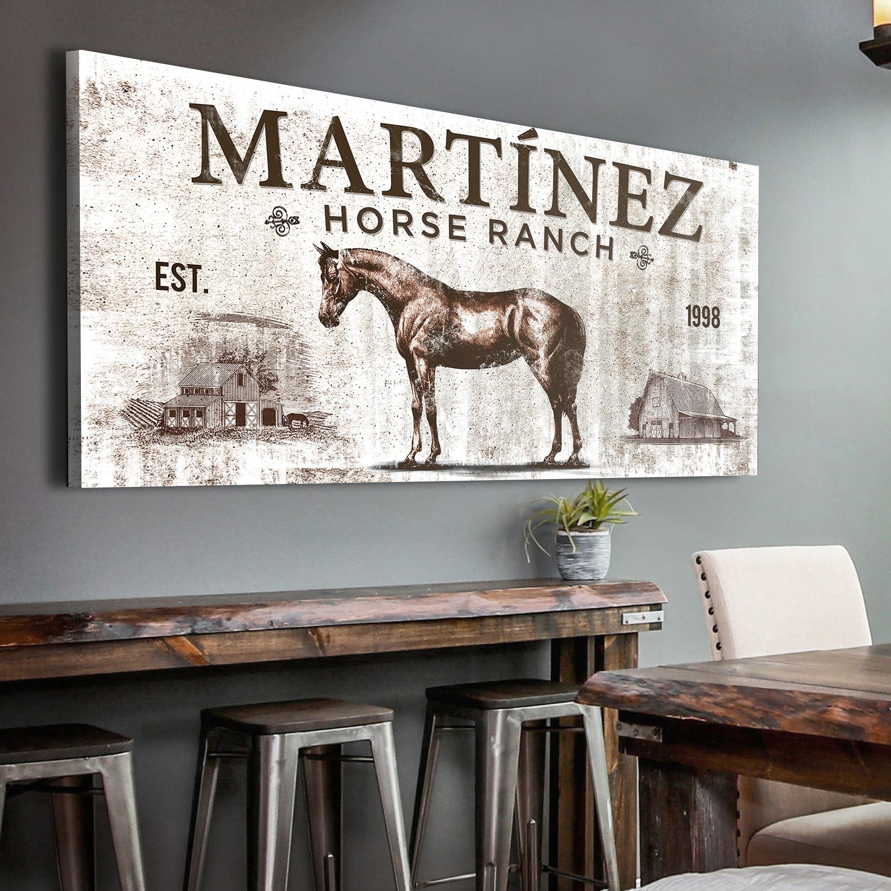 Vintage Horse Ranch Sign