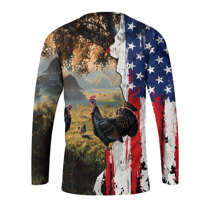 Realistic Patriotic Turkey  Peaceful All Over Print Shirt