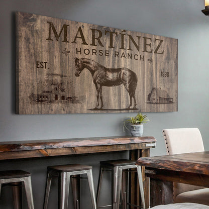 Vintage Horse Ranch Sign