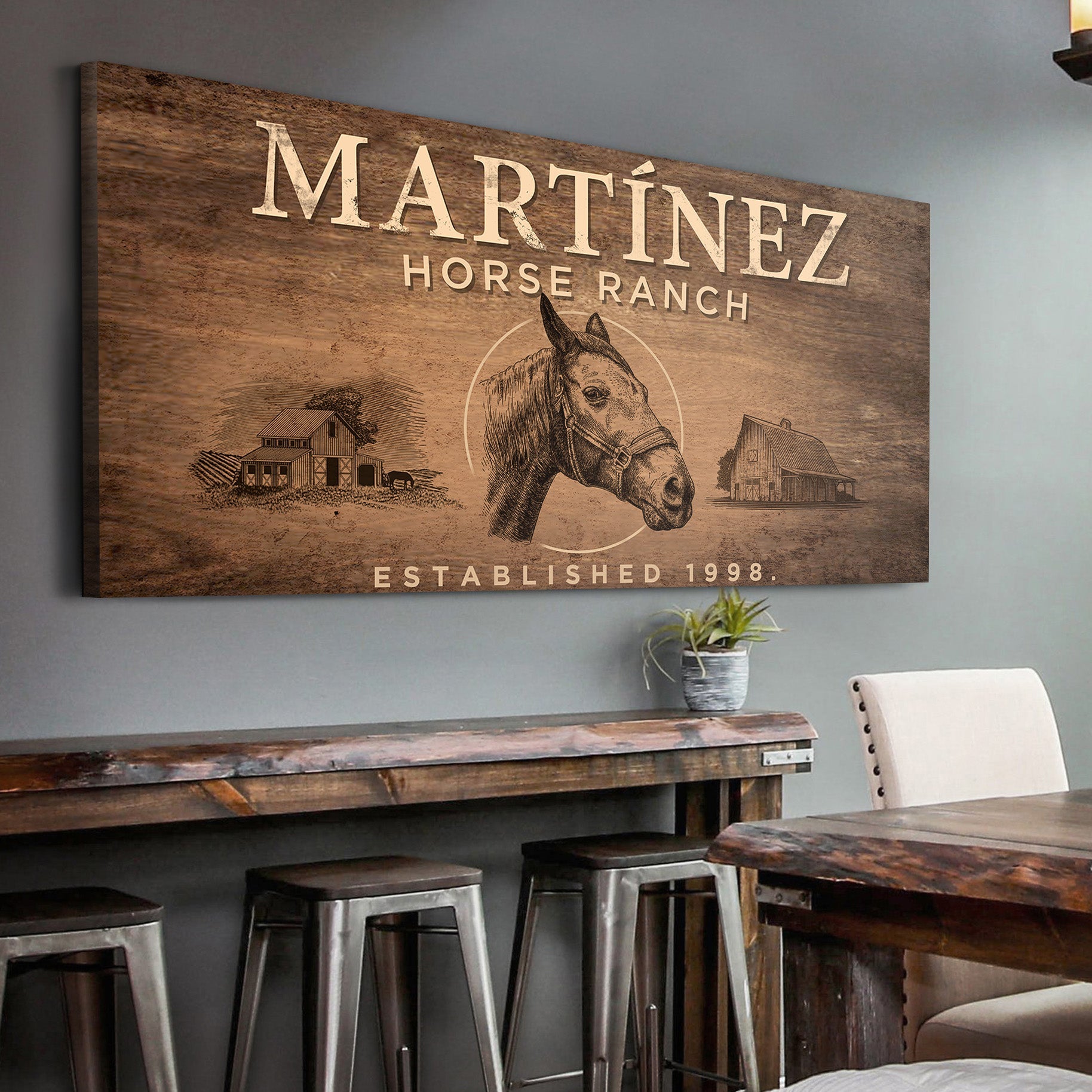 Vintage Horse Ranch Sign