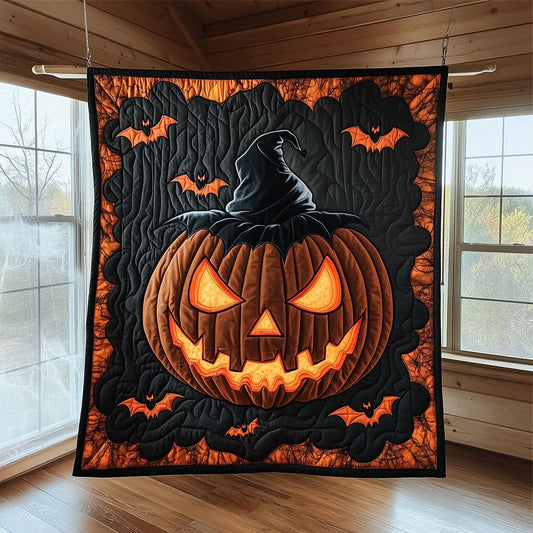 Vampire Pumpkin Quilt Blanket