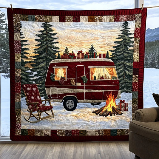 Van Life Christmas Quilt Blanket