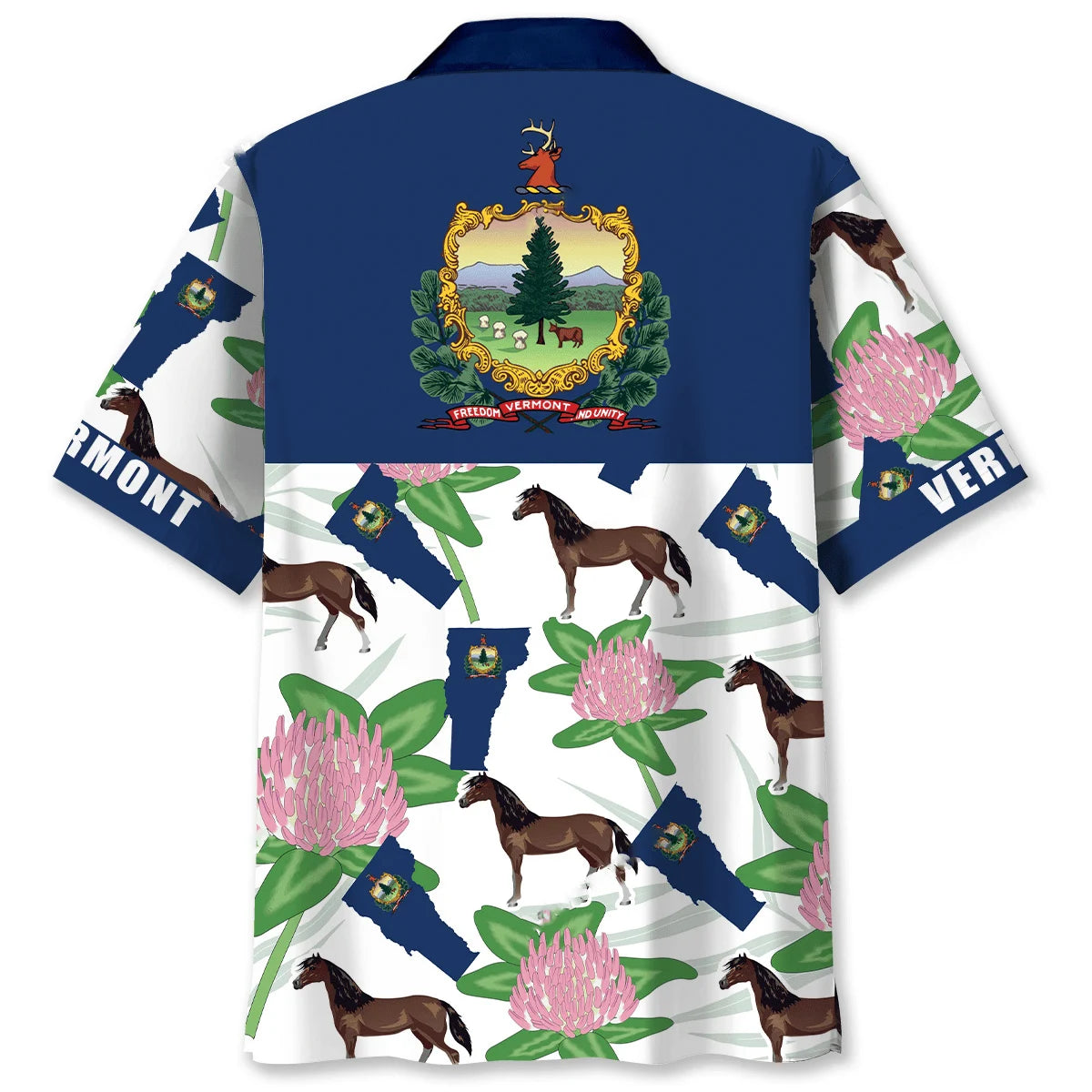 Vermont State Proud Hawaiian Shirt, custom shirt gift for men (view 2)