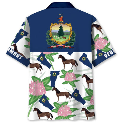 Vermont State Proud Hawaiian Shirt, custom shirt gift for men (view 2)