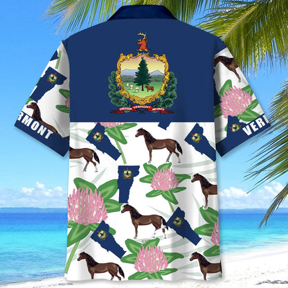 Vermont State Proud Hawaiian Shirt, custom shirt gift for men (view 3)