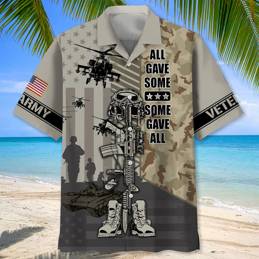 Veteran All Gave Some Some Gave All Hawaiian Shirt, custom shirt gift for men
