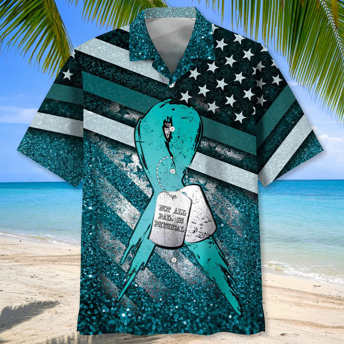Veteran Ptsd Not All Pain is Physical Hawaiian Shirt, custom shirt gift for men (view 2)