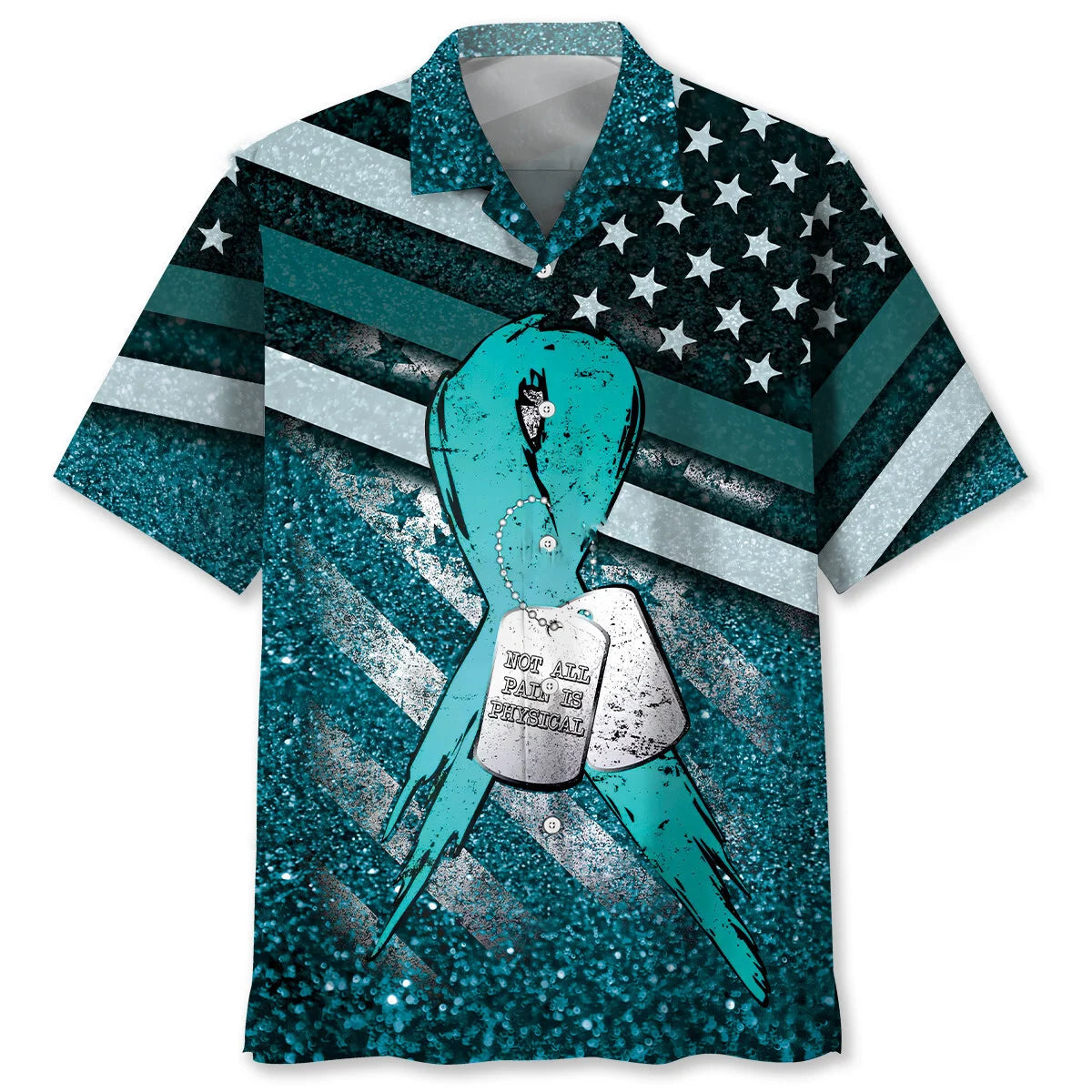 Veteran Ptsd Not All Pain is Physical Hawaiian Shirt, custom shirt gift for men (view 4)