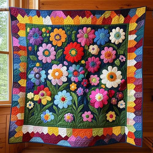 Vibrant Garden Quilt Blanket